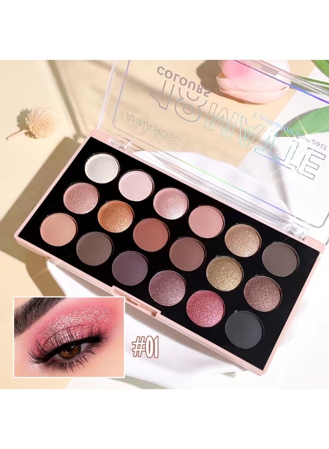 Anna Eyeshadow Palettes 2-Pack (18 Shades Each) – 36 Color Professional Eye Makeup Kit with Matte, Shimmer & Metallic Finishes, Highly Pigmented Long-Lasting Eye Shadow Set - Image 4